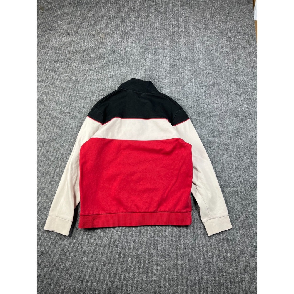 Calvin Klein Sweatshirt Mens Medium Multicolor Cotton Colorblock Quarter Zip - Picture 2 of 13
